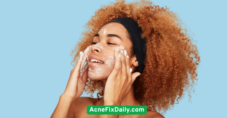 Cleanse Twice Daily with a Gentle Cleanser