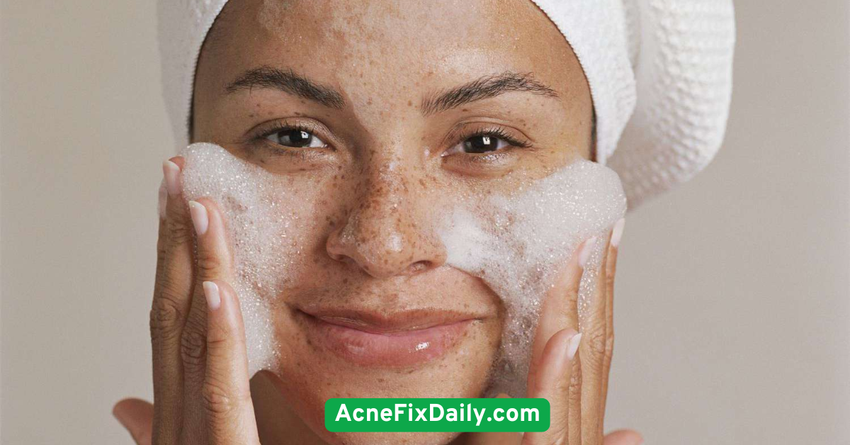 Cleanse Twice Daily with a Gentle Gel Cleanser