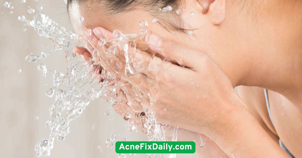 Cleanse Your Face Twice Daily with a Gentle Cleanser
