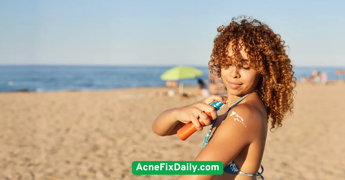 Limit Sun Exposure and Use a Mattifying Sunscreen