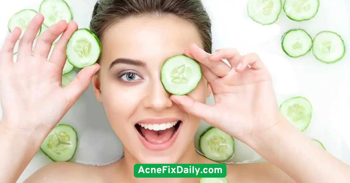 Apply Cucumber Slices to Soothe Skin