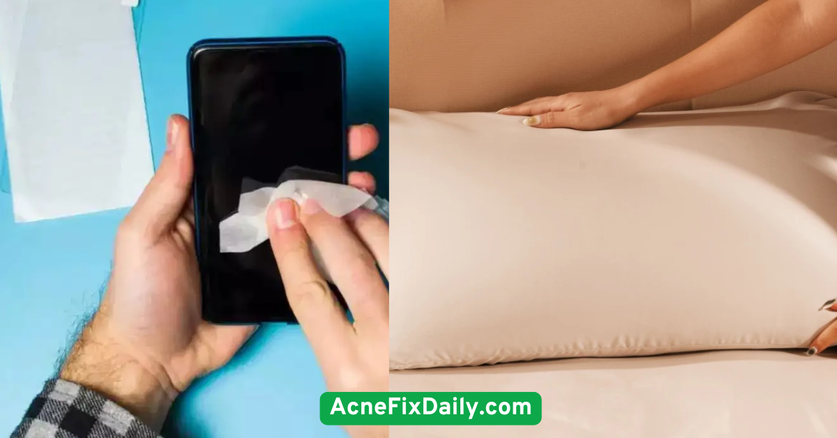 Regularly clean pillowcases and phone screens