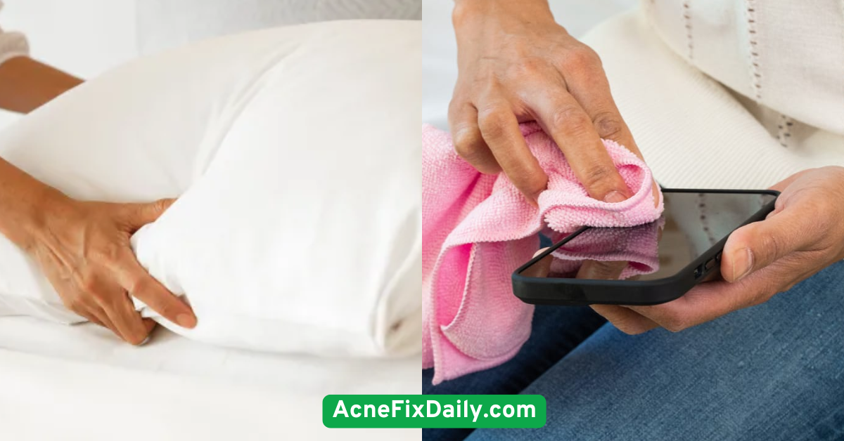  Clean Your Phone & Pillowcases Regularly